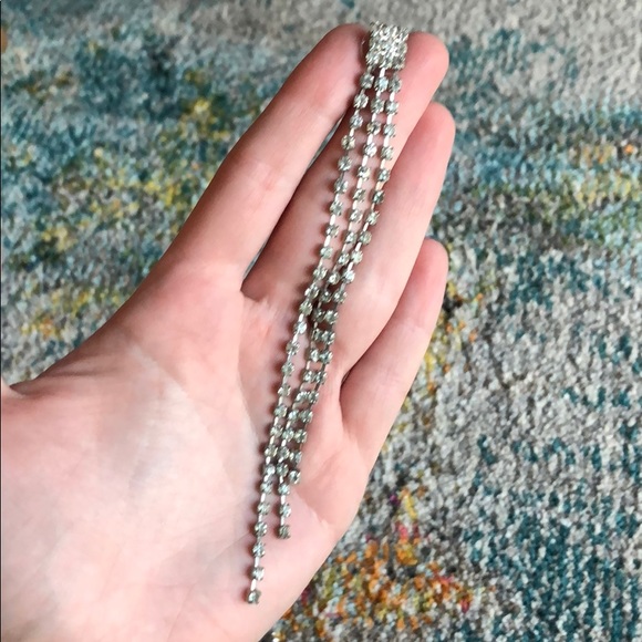 Tiered Crystal Earrings - Picture 2 of 3